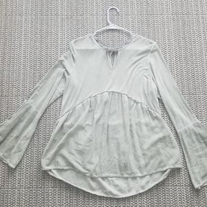 Dusty green long sleeve blouse